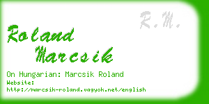 roland marcsik business card